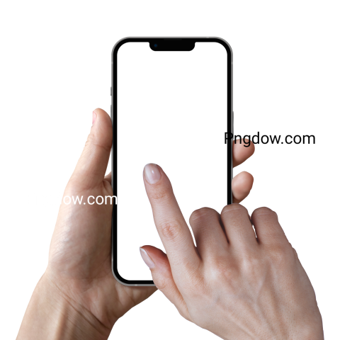 Hand Holding a Smartphone Mockup transparent for free (1)