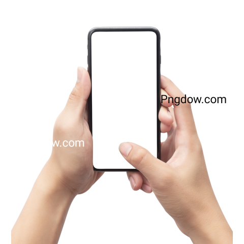 Hand Holding a Smartphone Mockup transparent for free (2)