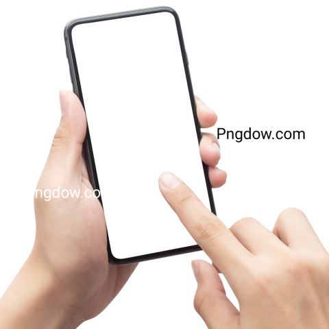 Hand Holding a Smartphone Mockup transparent for free (7)