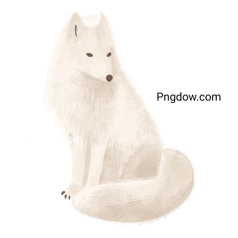 White Arctic Fox Png background