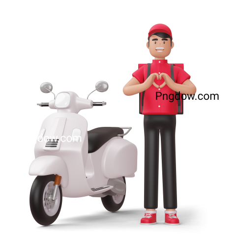 Delivery Man with Scooter