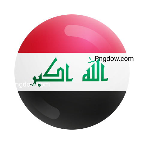 3D Circle Iraq Flag for Free