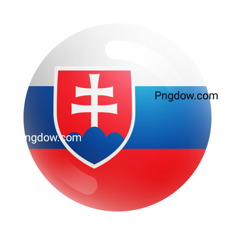 Slovakia Flag 3D in Circle Illustration