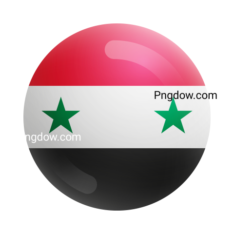 3D Circle Syria Flag for Free