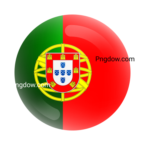 3D Circle of the Portugal National Flag