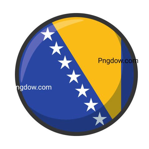 Bosnia and Herzegovina Flag Icon Block Design