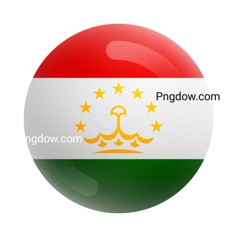 3D Circle Tajikistan Flag for Free Download