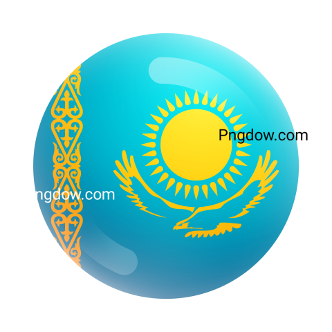 3D Circle Kazakhstan Flag for Free