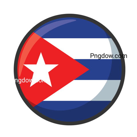 3D Cuban Flag Icon for Free