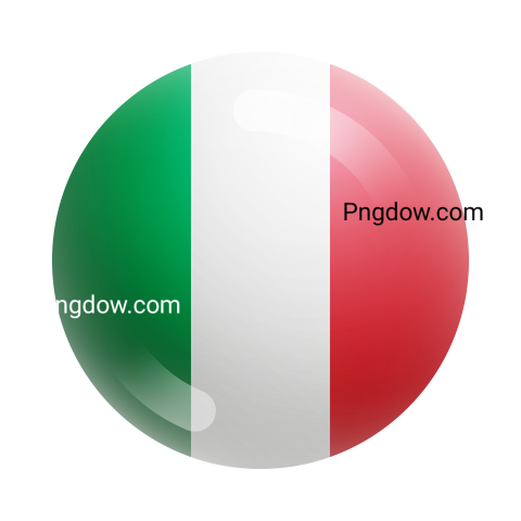 Italy National Flag 3D in Circle Illustration