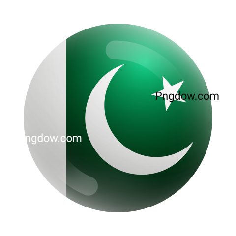 3D Circle Pakistan Flag Png for Free