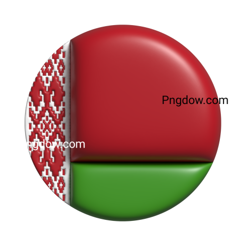 Belarus circular flag shape  3d render