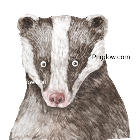 Badger animal character portrait illustration