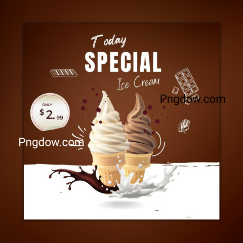 Free PSD Vector | Creative Ice Cream Food Promotion Instagram Post template