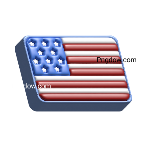 USA Independence Day 3d icon Flag, for free
