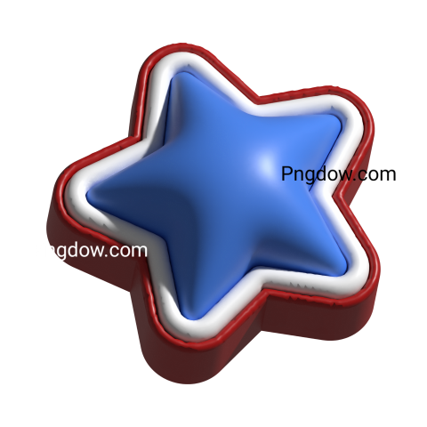 USA Independence Day 3d icon Star, Png