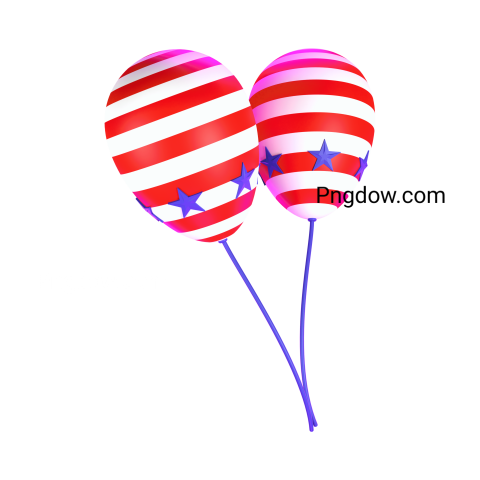 3D 4th July of American Independent Day Ballon