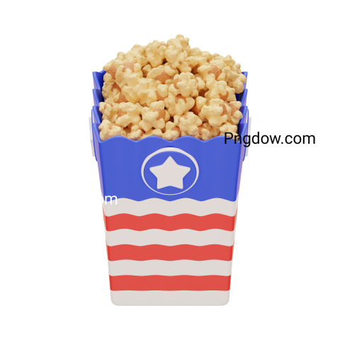 Popcorn 3D transparent background