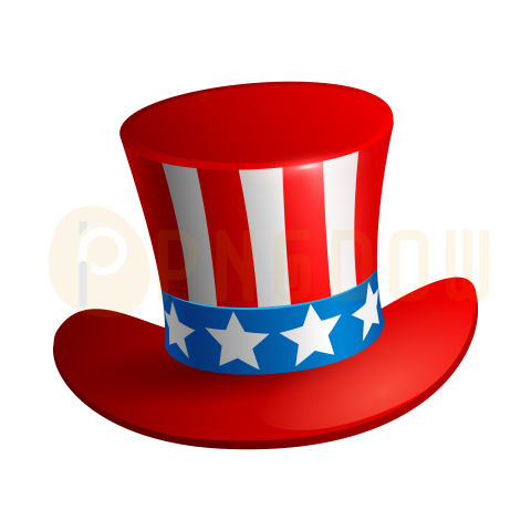 Independence day america hat, transparent background