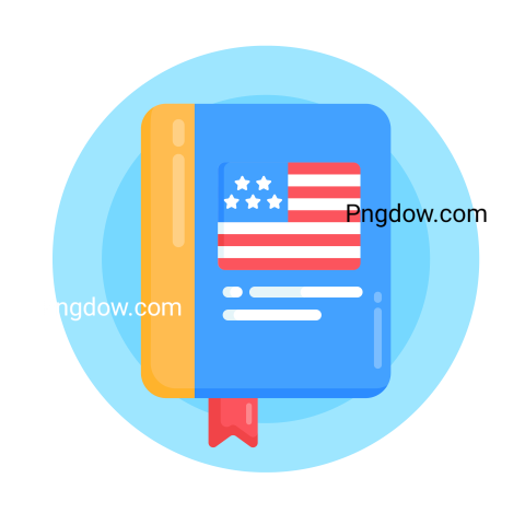 Independence day usa book icon, transparent background, for free