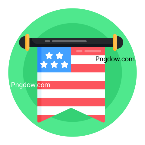 Independence day usa banner icon, transparent background for free