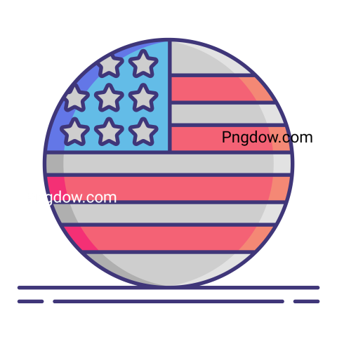 Independence day usa icon transparent background