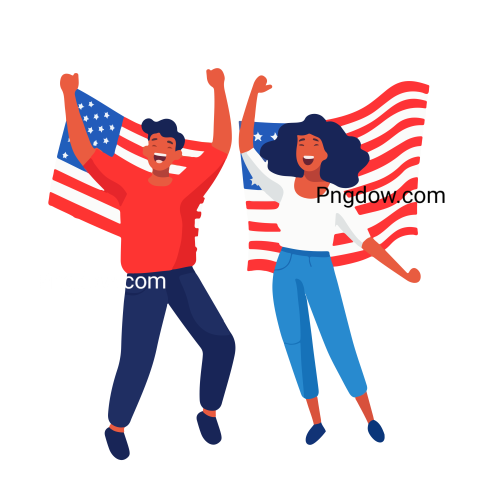 Free 4th of July Png images, Independence Day USA clipart, patriotic Png images, American flag transparent background, (62)