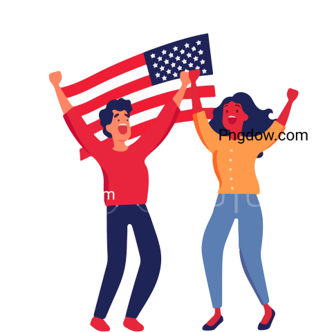 Free 4th of July Png images, Independence Day USA clipart, patriotic Png images, American flag transparent background, (68)