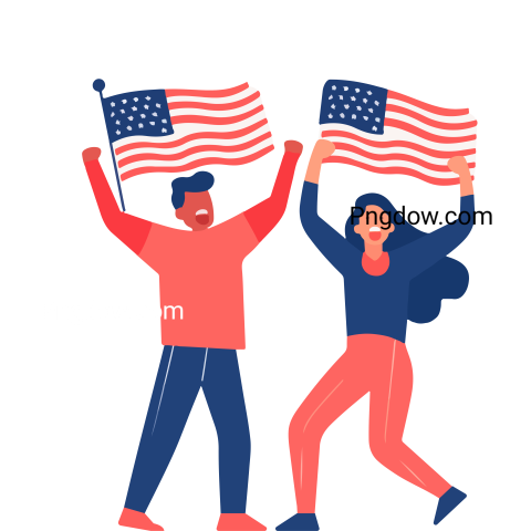 Free 4th of July Png images, Independence Day USA clipart, patriotic Png images, American flag transparent background, (67)