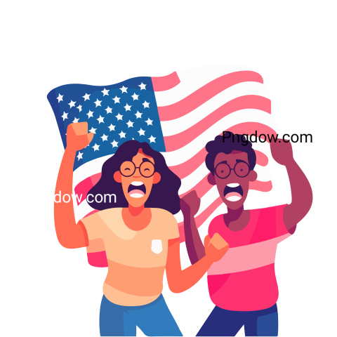Free 4th of July Png images, Independence Day USA clipart, patriotic Png images, American flag transparent background, (69)
