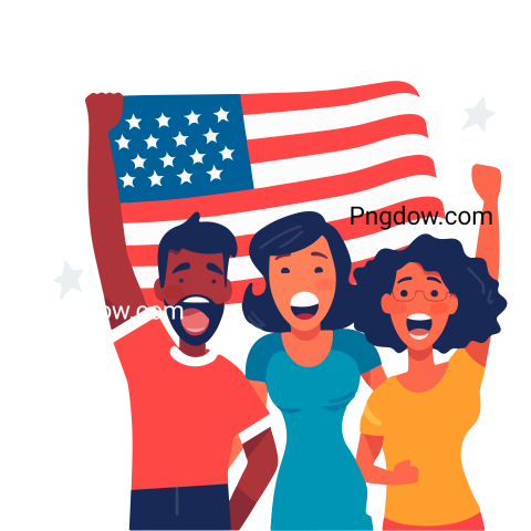 Free 4th of July Png images, Independence Day USA clipart, patriotic Png images, American flag transparent background, (70)