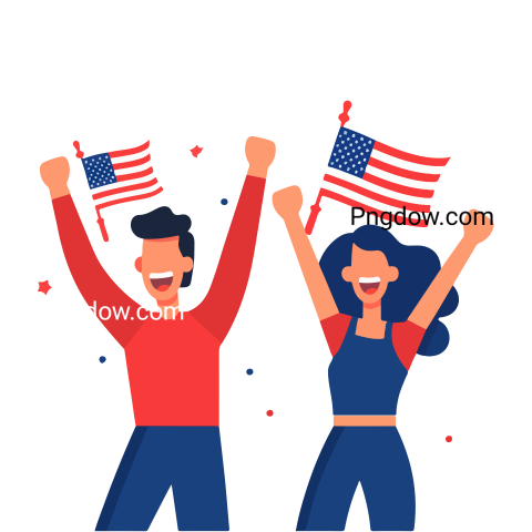 Free 4th of July Png images, Independence Day USA clipart, patriotic Png images, American flag transparent background, (20)