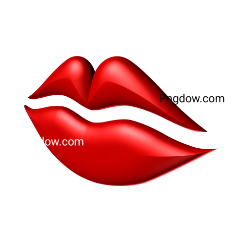 International Kissing Day Mouth kiss 3D Transparent Background for, Free Vector, (11)