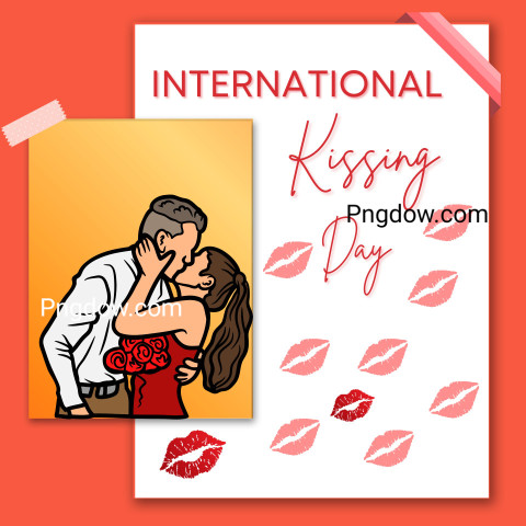free International Kissing Day  Instagram post, International Kissing Day clipart, patriotic jpg images, Kissing poster,