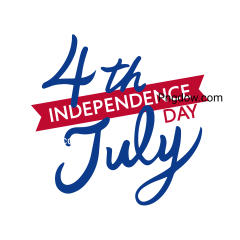 4Th of July  Happy Independence Day Handwritten Lettering PNG transparent background