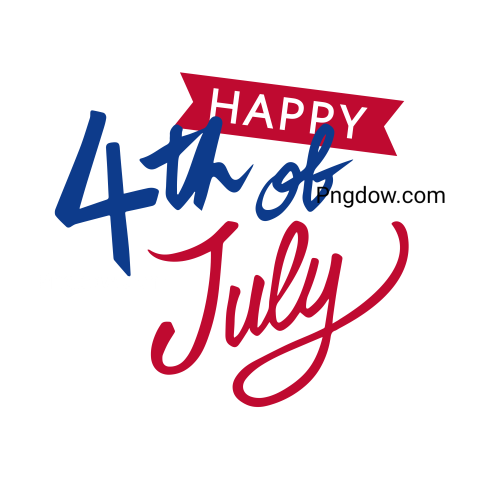 4Th of July  Happy Independence Day Handwritten Lettering