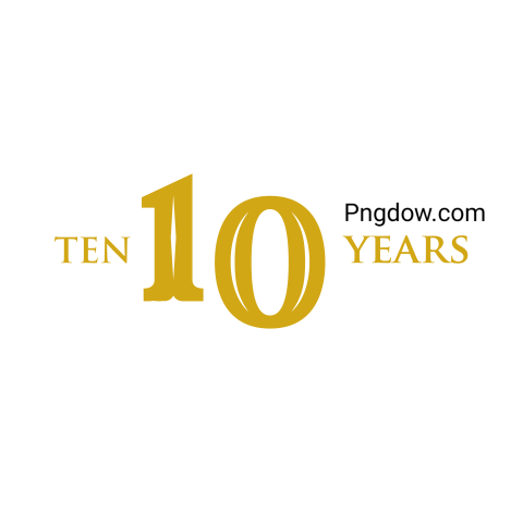10 Years Anniversary Bold Text, transparent background for free,