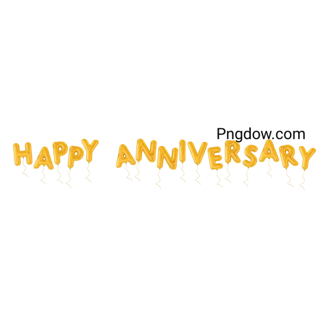 Balloon Happy Anniversary, transparent background for free,