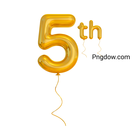 5th year anniversary gold, transparent background for free,