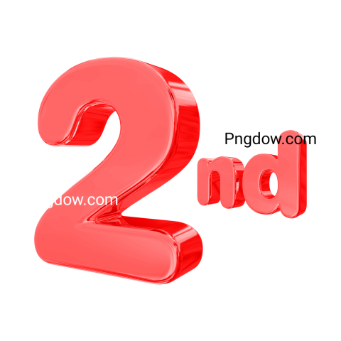 2nd Year Anniversary Red Number, transparent background for free,