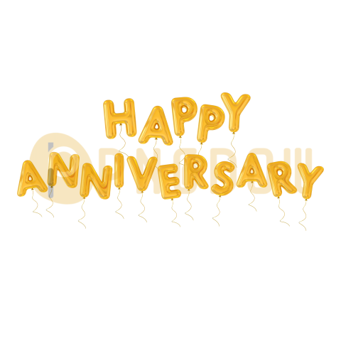 Balloon Happy Anniversary, Png transparent background for free,