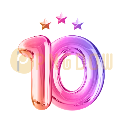 10 year anniversary gradient, transparent background for free,