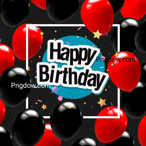 Premium Vector | Happy Birthday black background Card