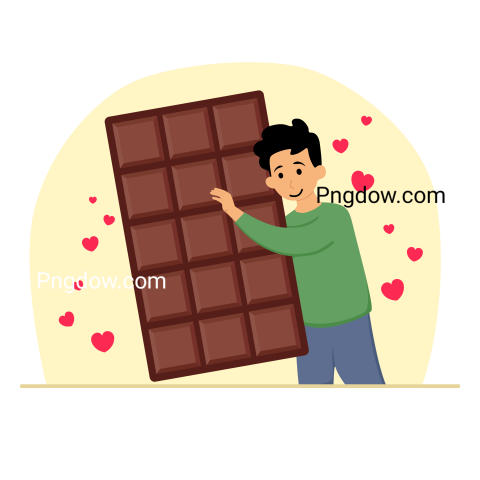 World Chocolate Day Flat Design, Png transplant Background for free (15)