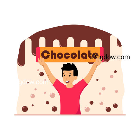 World Chocolate Day Flat Design, Png transplant Background for free (10)