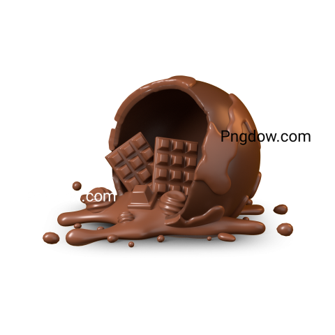 World chocolate day 3d render illustration with cracked earth