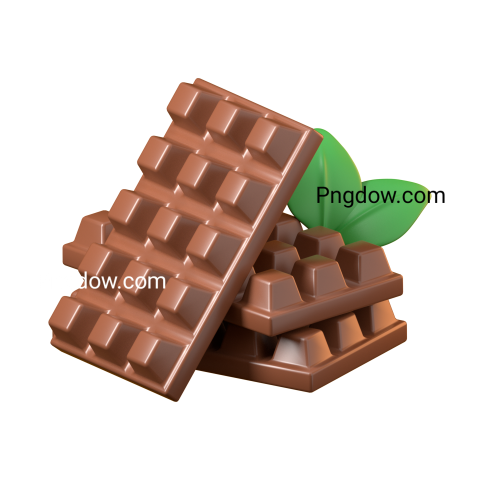 Chocolate bar flavour for world chocolate day in 3d render illustration
