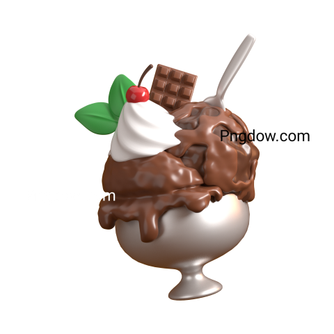 Delicious dessert for world chocolate day in 3d render illustration