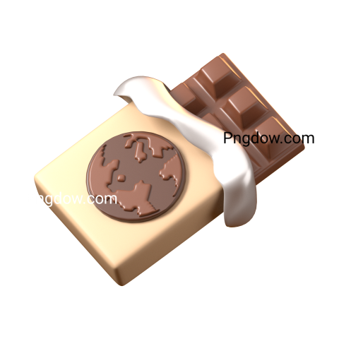 Sweet chocobar illustration for world chocolate day 3d render