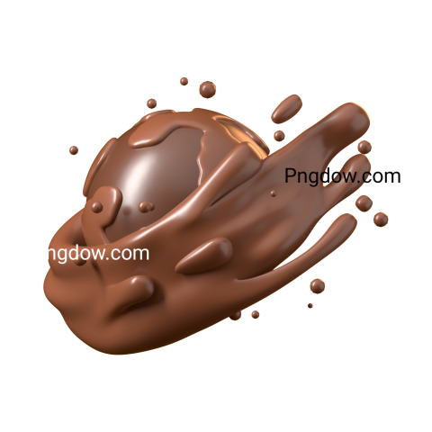 World chocolate day 3d render illustration with splash for free Download